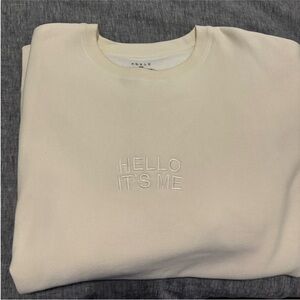 Brand new with tag ADELE official merch- white crew new oversized Small